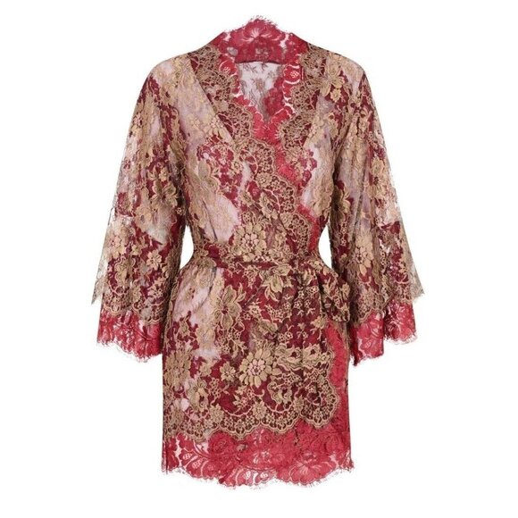 Agent Provocateur Savanna Rust Kimono One Size - Picture 8 of 14